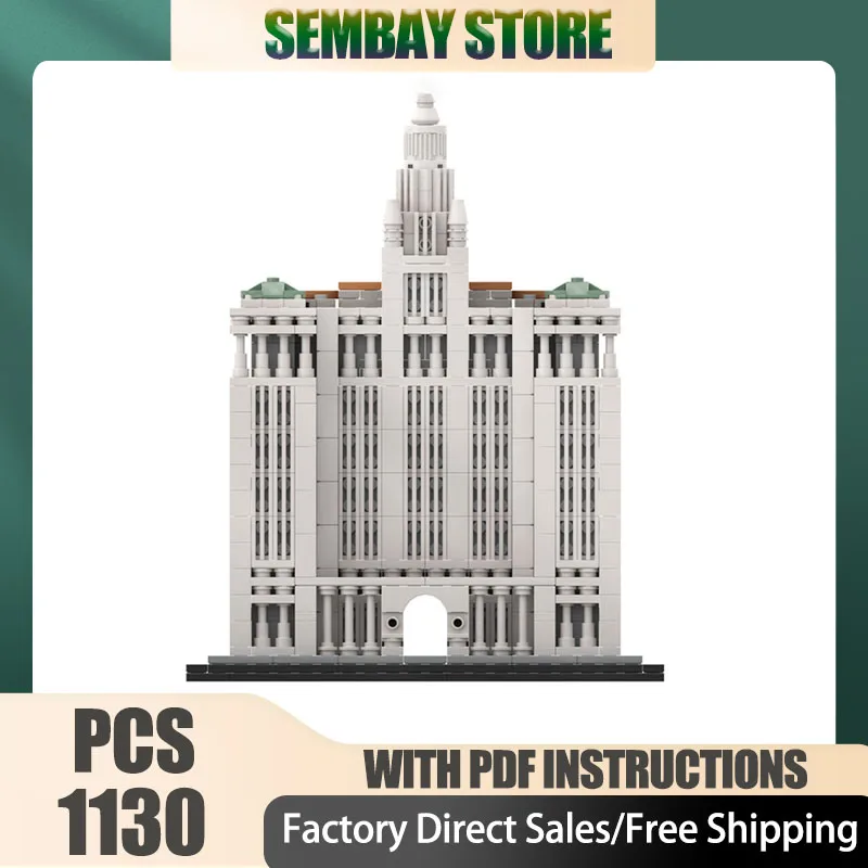 

Moc Building Bricks Модульное муниципальное здание 1:800 Модель соотношения Технологические блоки Рождественские игрушки «сделай сам» Строительные подарки