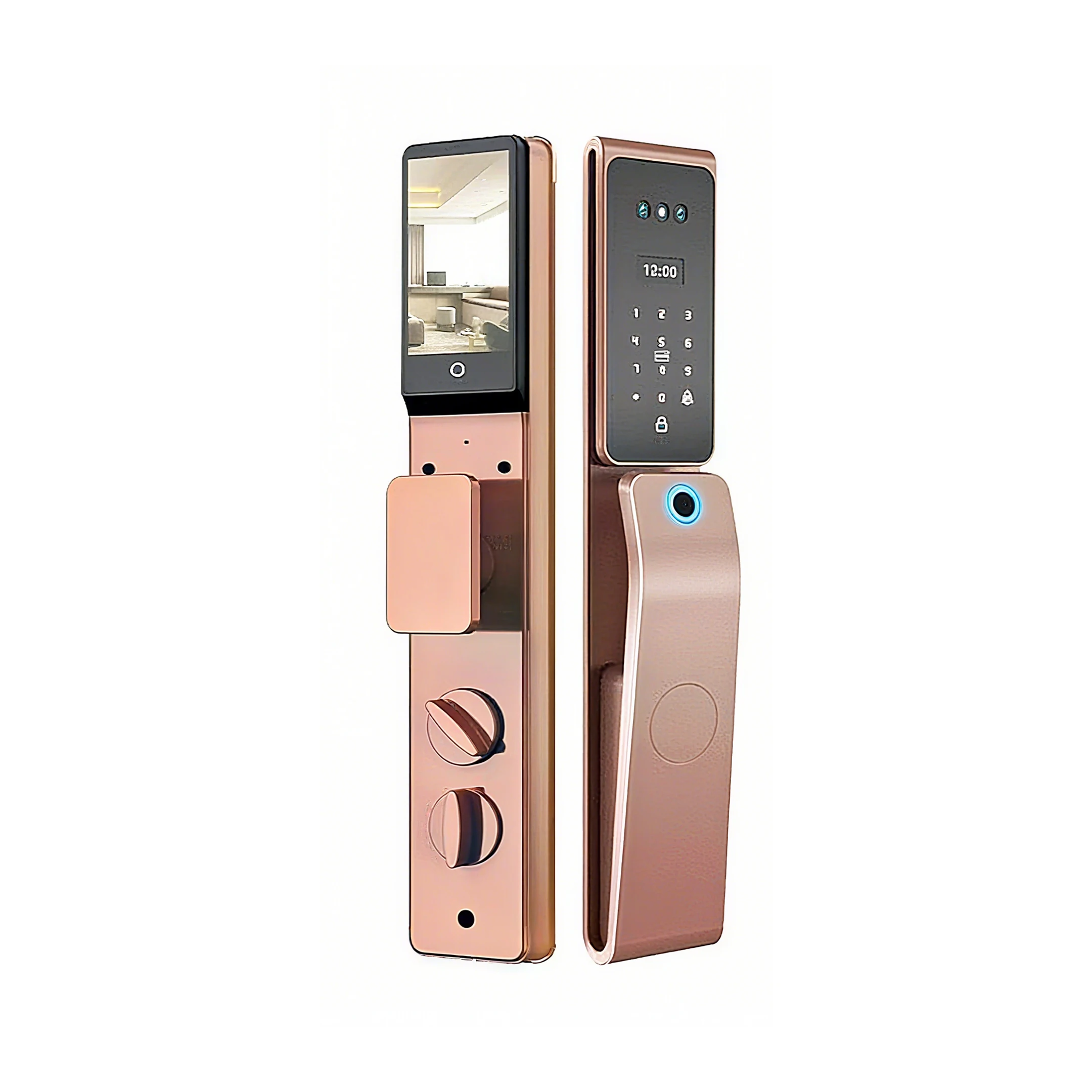 Aluminium Alloy Smart Door Lock 3D Face Palm Vein RFID Card Password Unlock Heavy Duty Hotel Lock System