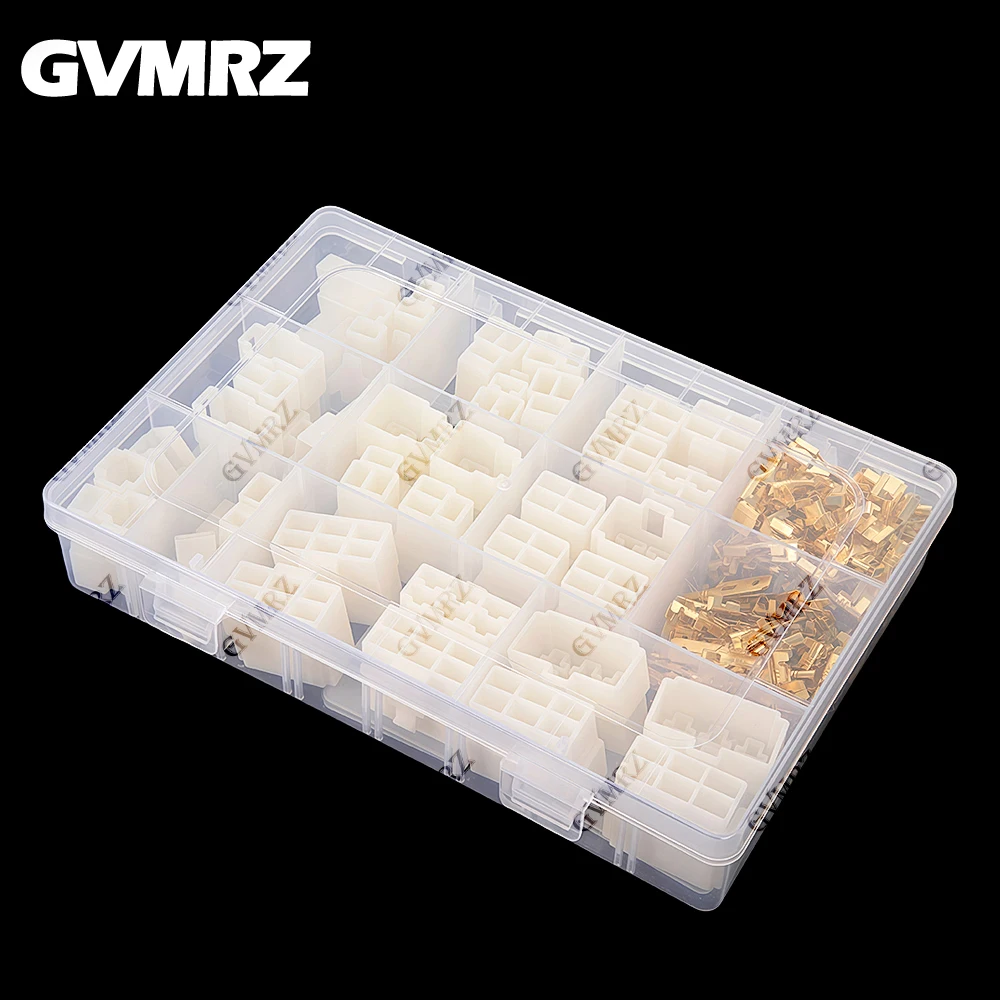 6.3 mm 1‑6Pin Automotive Quick‑Disconnect Connector Kit with Male & Female Housings and Brass Crimp Terminals