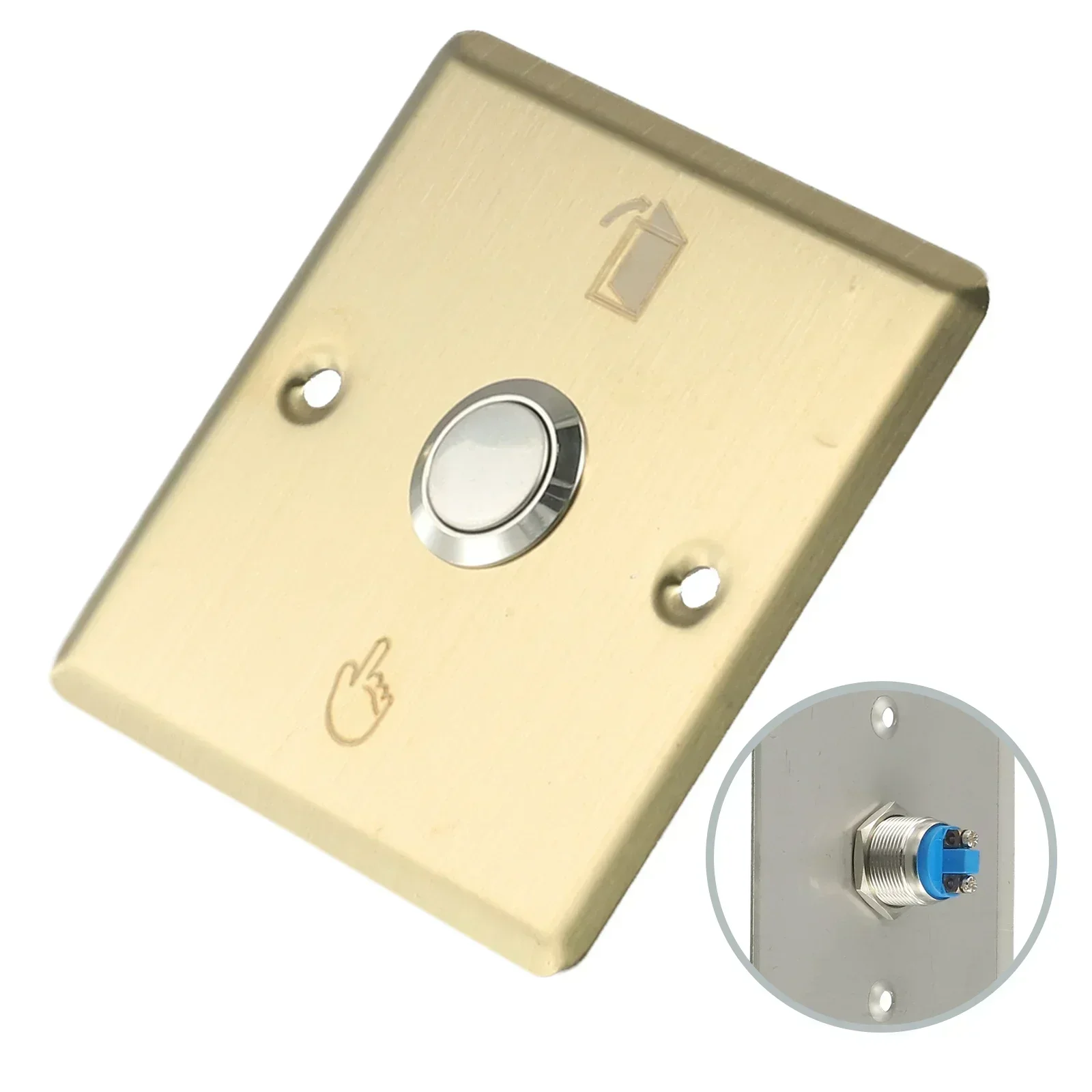 Blank Stainless Steel Doorbell Panel Minimalistic And Elegant Easy Access Button For Quick Doorbell Notifications