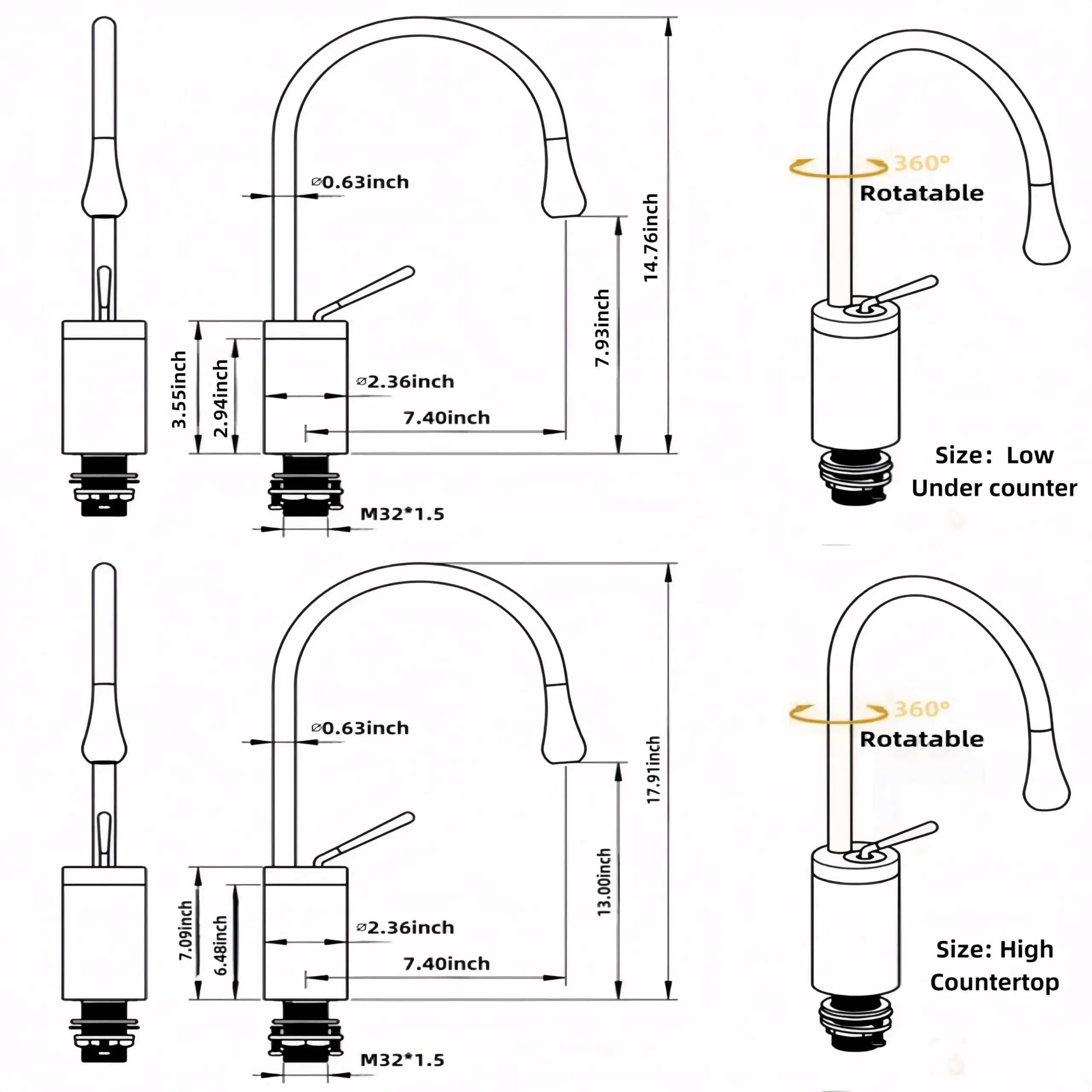 Modern Bathroom Faucet High Arc Single Handle Sink Faucet Brass Washbasin Hot and Cold Water Faucet with Hose Accessories