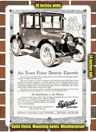 Metal Sign - 1920 Detroit Electric Brougham- 10x14 inches