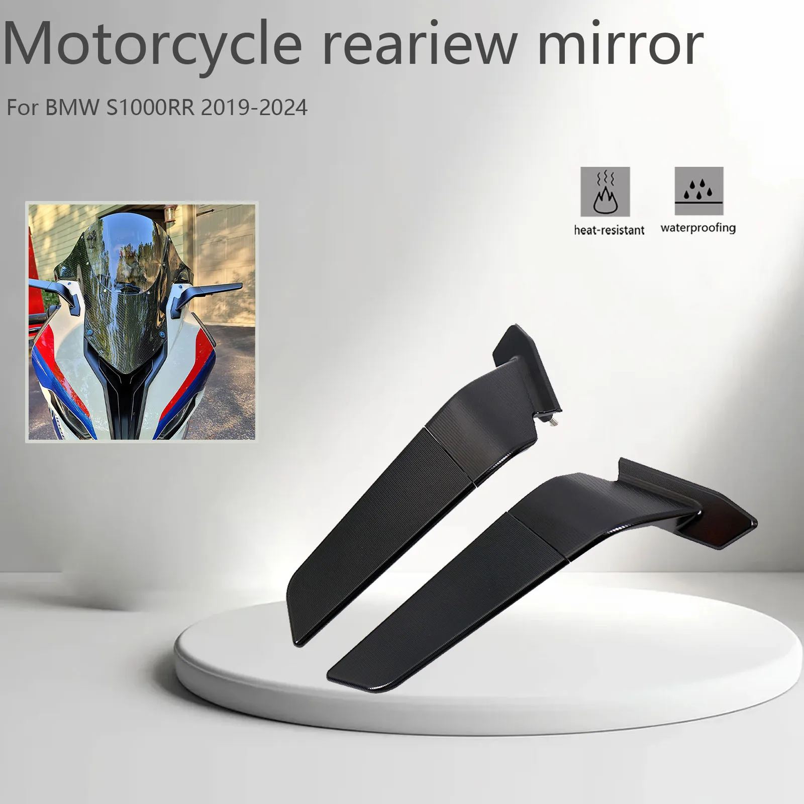 

For BMW S1000RR M1000RR m1000rr s1000rr S1000 RR S 1000 RR 2019 2020 2021 2022 2023 2024 Motorcycle Rearview Side Mirror Kits