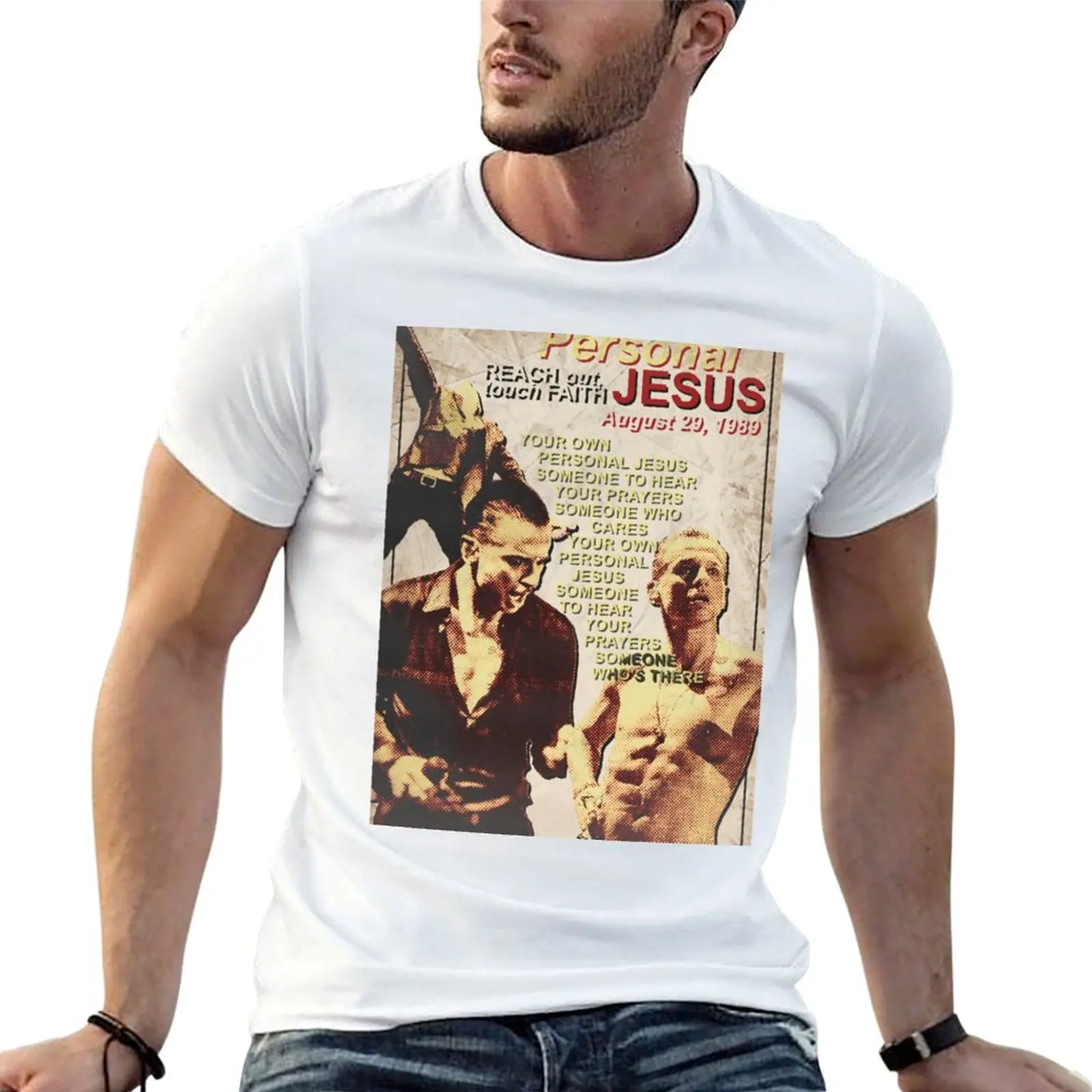 Camiseta Dave Gahan Personal Jesus, camiseta de algodón para hombre, camiseta de algodón 100% para hombre, camiseta de marca de lujo, camiseta informal para hombre