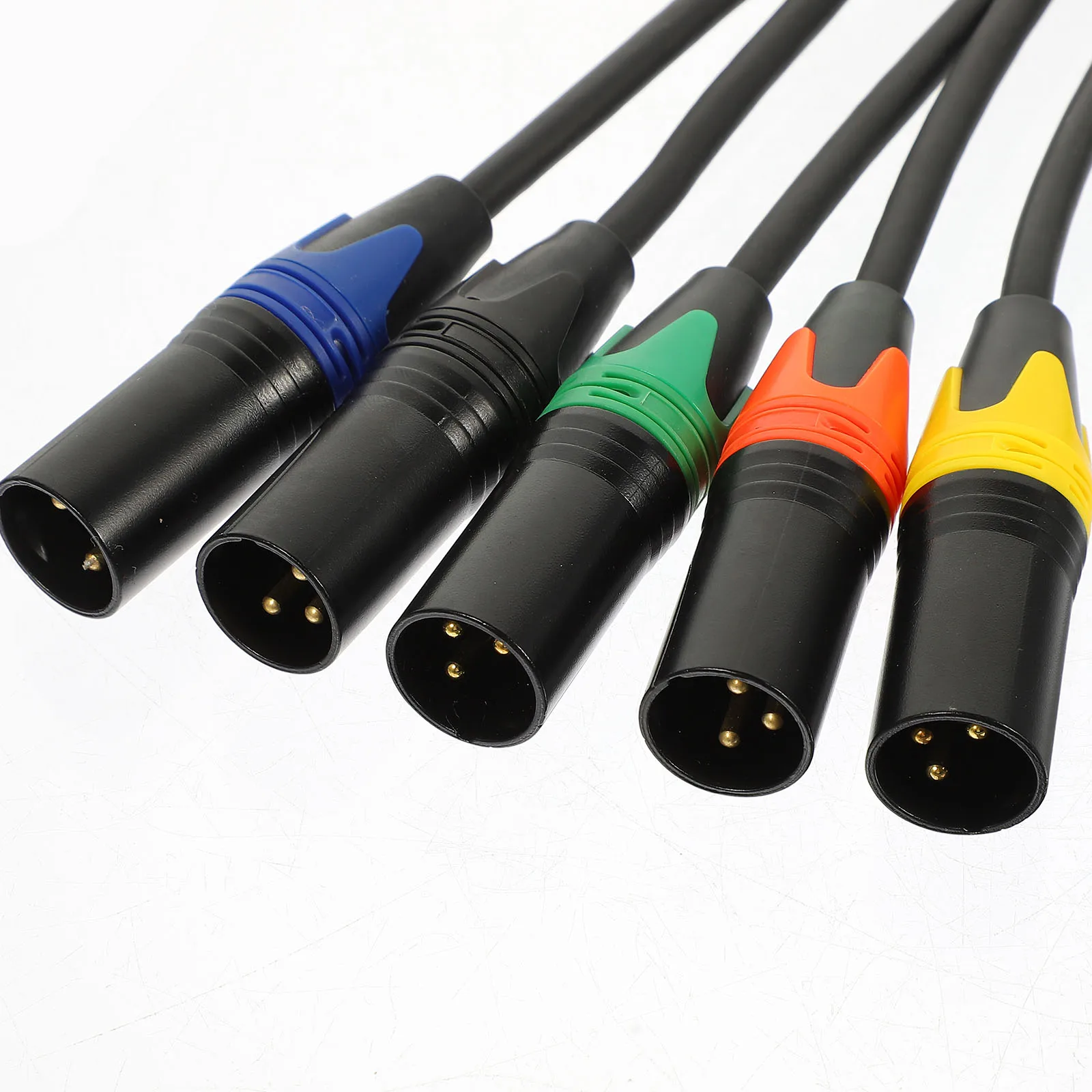 

5 Pcs Audio Cable Set Microphones Wires Xlr Patch Adapter Pvc Connector for Speaker