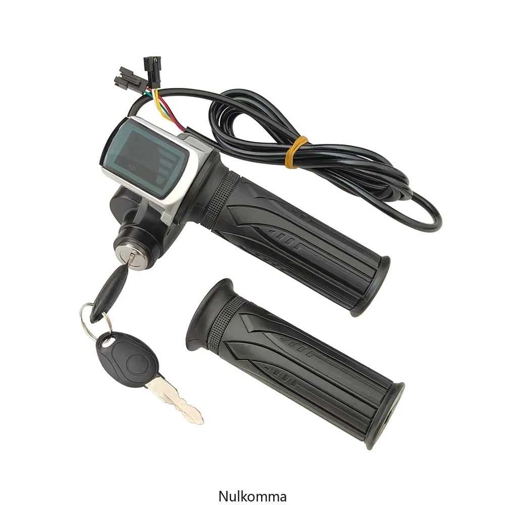 Nulkomma 36V 48V Twist Grip Throttle Accelerator and LCD Battery Indicator Electric Bicycles MTB Tuning Accessories
