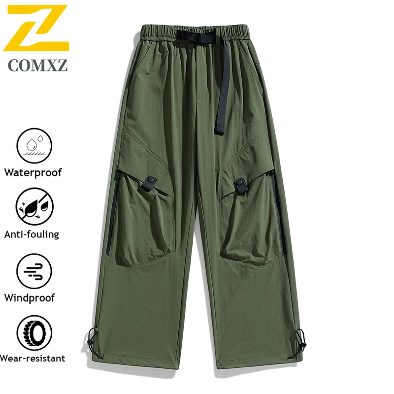 

​Men's Waterproof Cargo Pants Outdoor Workwear Anti-Wrinkle Casual Trousers American Style Multi-Pockets​ Windproof Hiking Slack