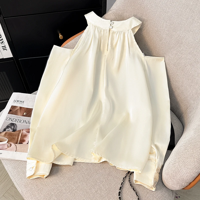 レディースブラウスシャツ 新作 長袖 Oネック ビーズ オフショルダー ブラウスシャツ レディース トップス ブラウス シャツ ブラウス カミサ 2025 Q522