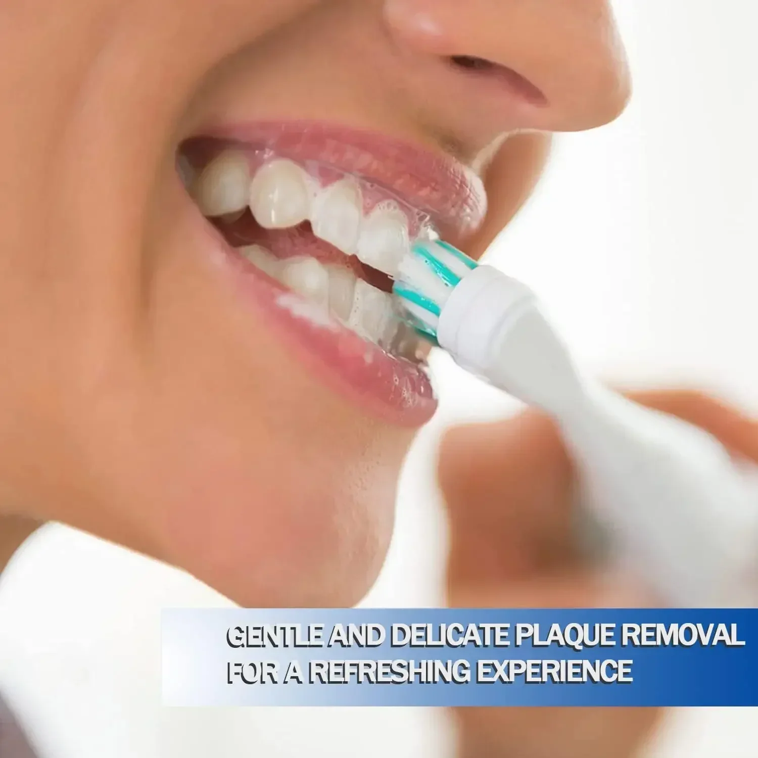 16X Replacement Toothbrush Head Compatible with Philips Sonicare Click-on Toothbrush Handles Dupont Bristles Medium Soft W/Caps