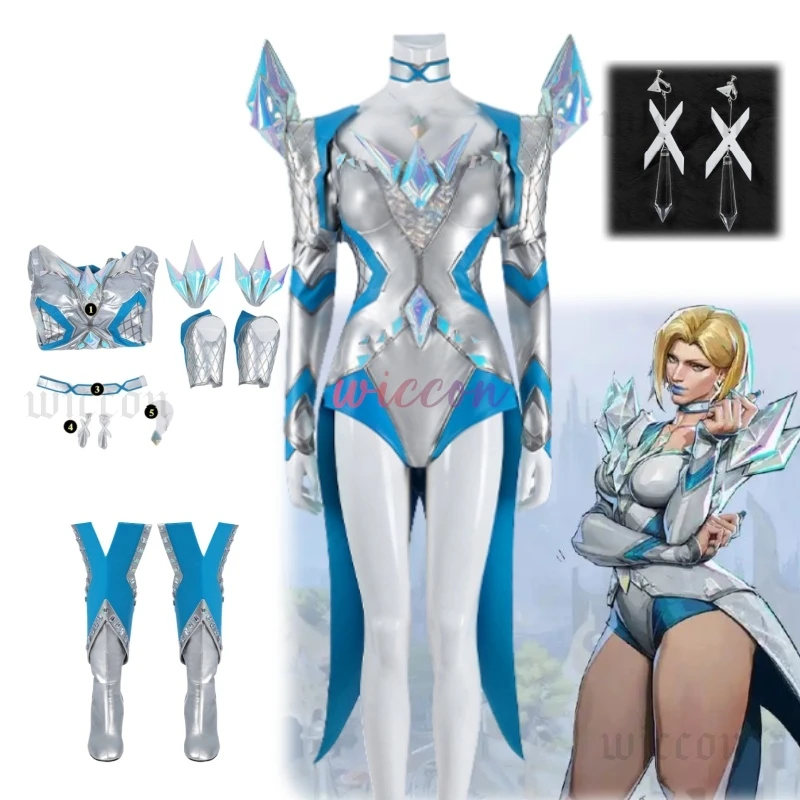 Disfraz de Reina Blanca de Anime, disfraz de Emma Frost, disfraz de Emma Grace Frost, traje de mujer, traje de juego de rol de Carnaval de Halloween