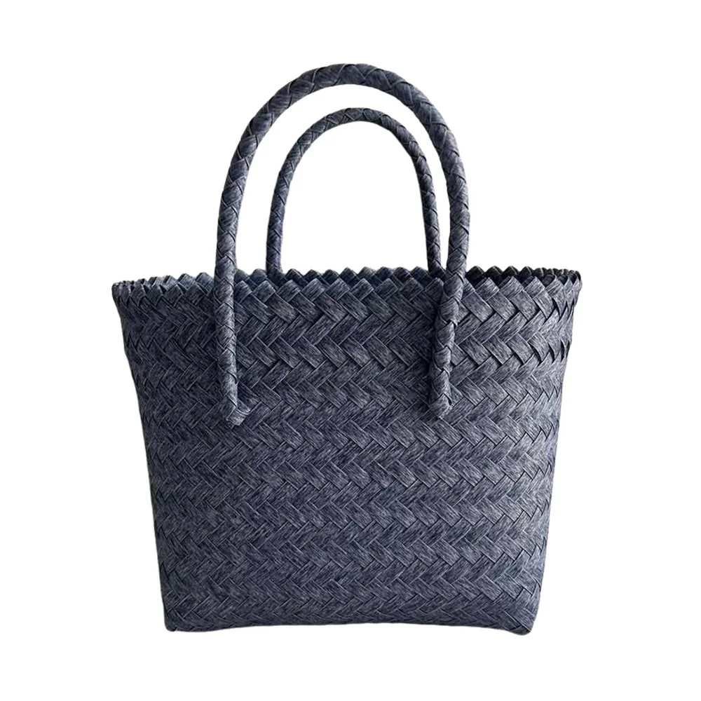 

Плетеная пляжная плетеная корзина ручной работы, маленькая квадратная большая вместительная сувенирная подарочная сумка, ручные сумки для покупок