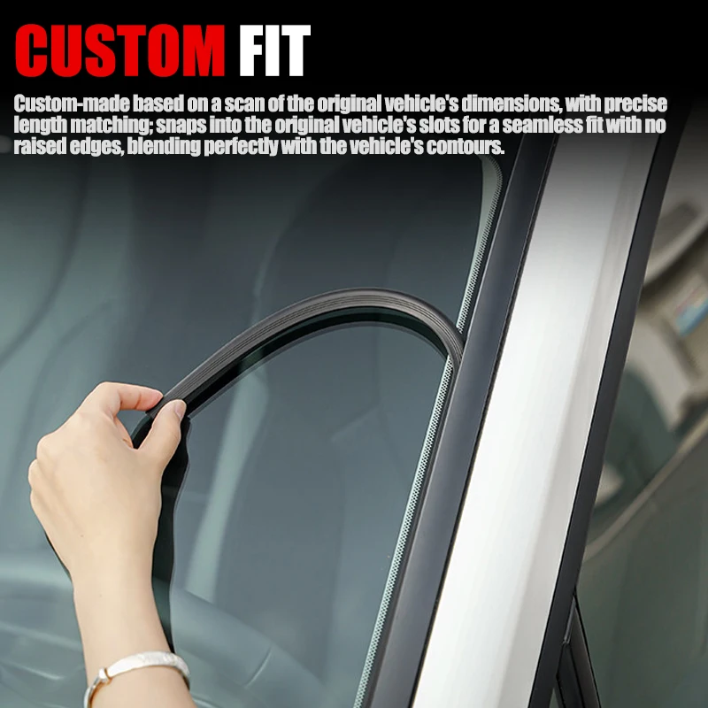 For Toyota NEW RAV4 XA60 2026+ Car A-column Sealing Strip Silicone Front Windshield Noise Reduction Strip Trim Car Accessories
