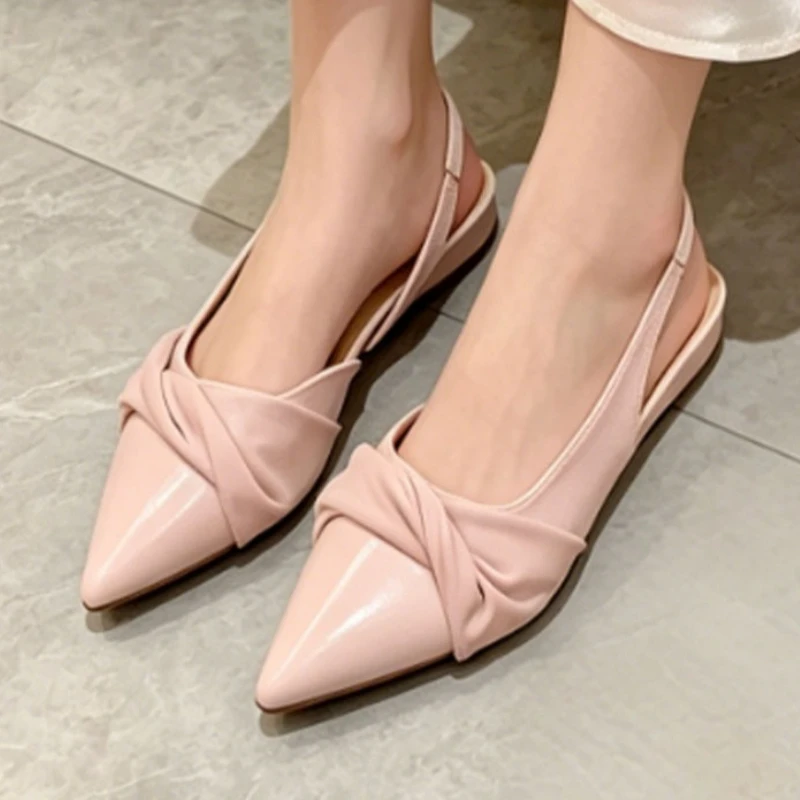 Spitze Damen-Sandalen Flache Elegante Schuhe Slingback Casual Pantoletten Neue Mode Damenschuhe Party Mujer Flip-Flops