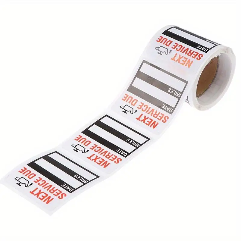 100pcs Oil Change Service Reminder Window Sticker Adhesive Car Labels