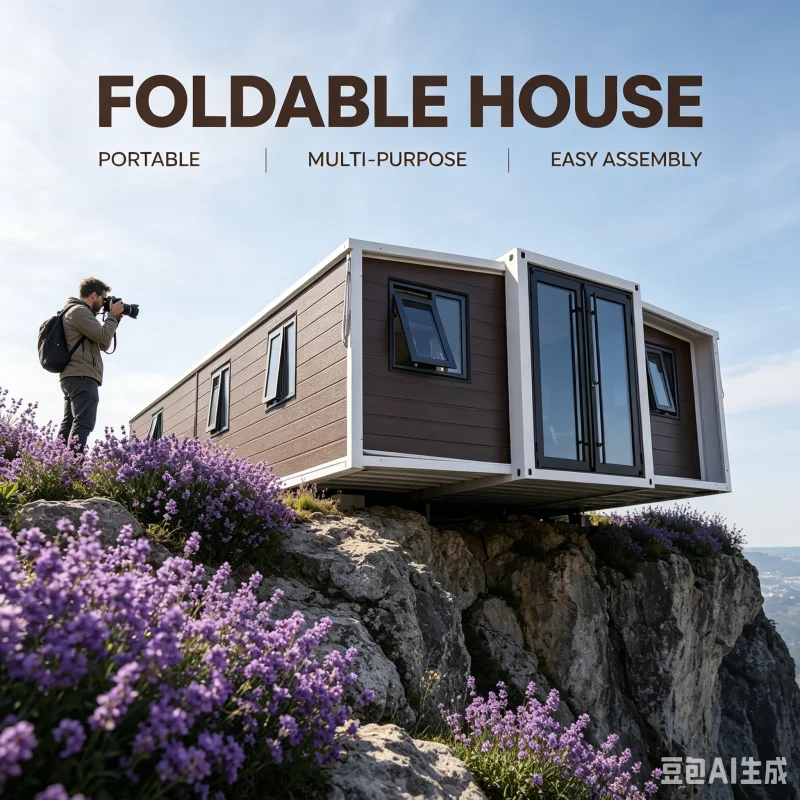 Folding Container House With Fast Installation Designed For Remote Site Construction Housing Prefabricated Structure