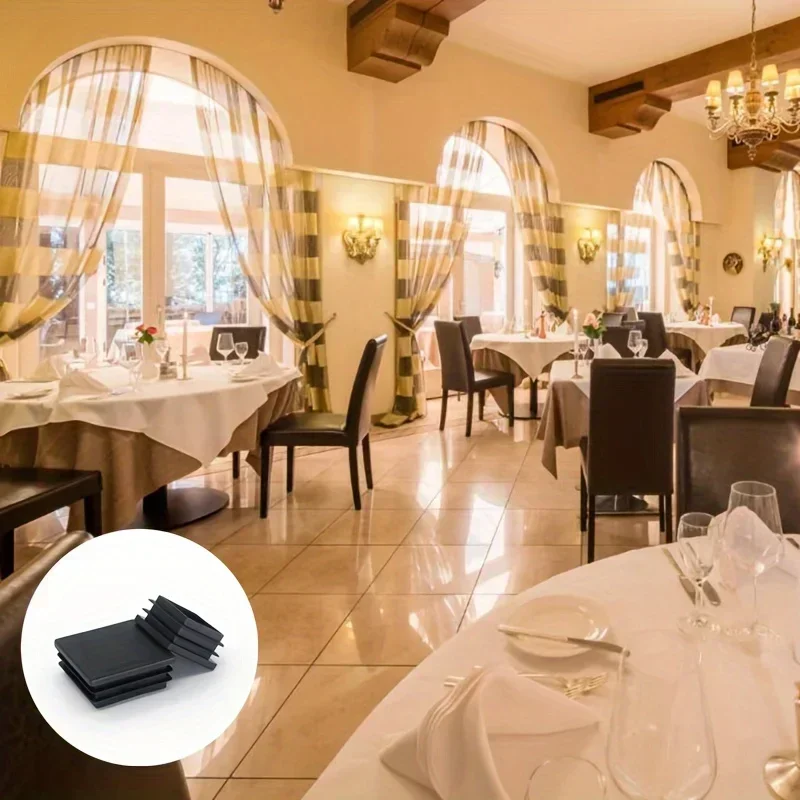 20PCS Furniture Leg Caps, Double Plug for Square Tubing, Anti-Scratch & Noise-Reducing Chair, Hand Protection for 50*50MM Posts