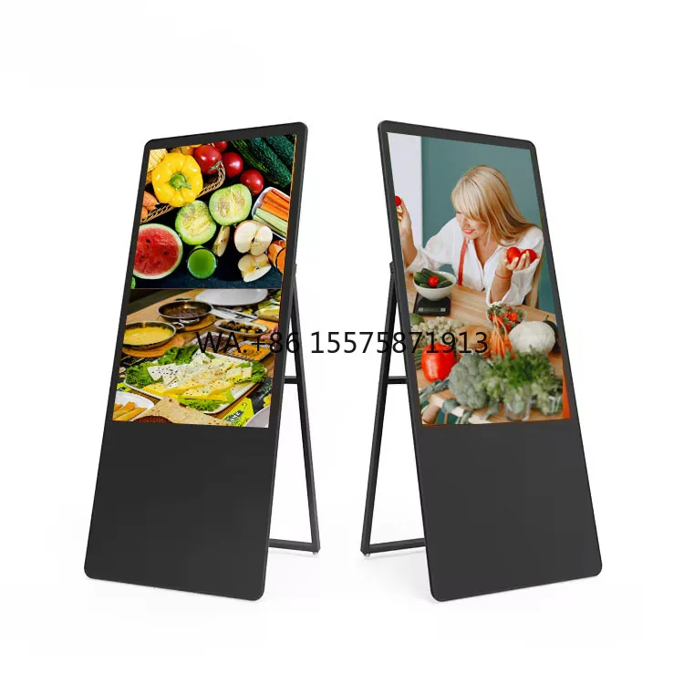 

Portable 50/55 Inch LCD Mobile Digital Signage for Supermarket Advertising & Poster Display From Retailer Agency
