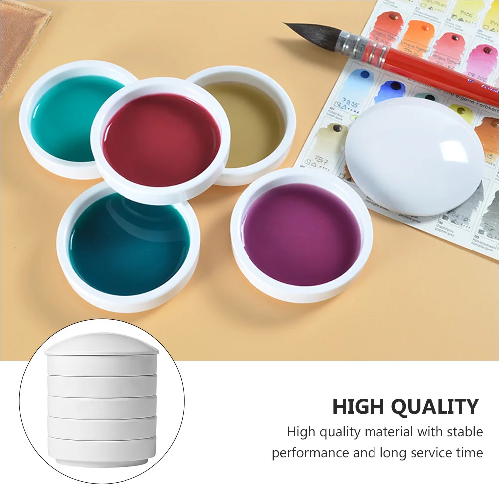 Ceramic Ink Disc Palette Watercolors Layers Dish Tray Painting Porcelain Drawing Tool