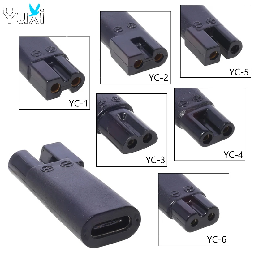 YuXi Universal Hair Clippers Cable Type-C Connector USB Adapter Charging Heads Power Cord Razor Charger Convetor Extension Slot