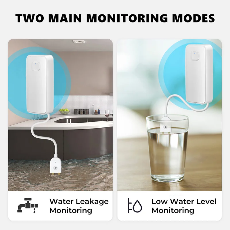 Imagem -04 - Tuya-water Leakage Sensor Alarme Security Alarm System Detector de Inundação Controle Remoto Vida Inteligente Wi-fi Nível de Água