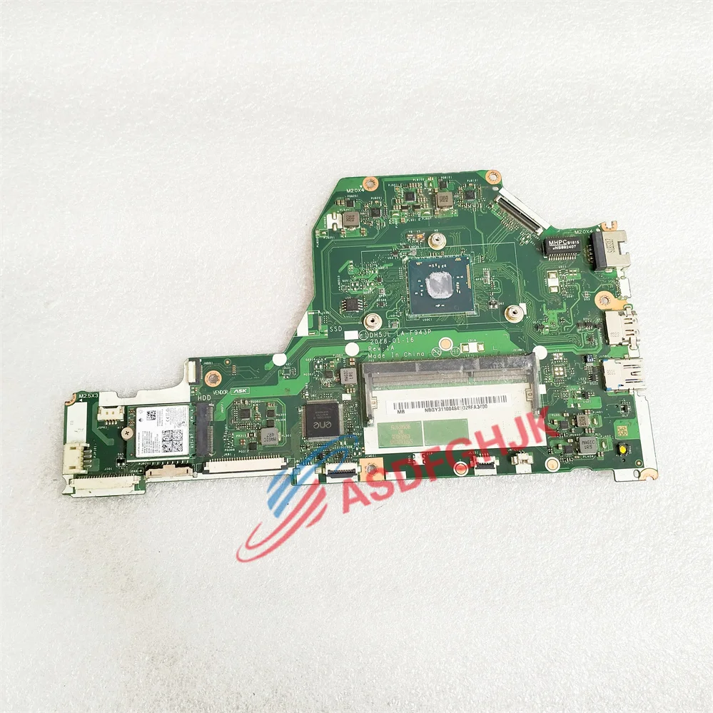 DH5JL LA-F943P Mainboard For ACER Aspire A315 A315-33 Laotop Motherboard NBGY311004 With CPU N3710