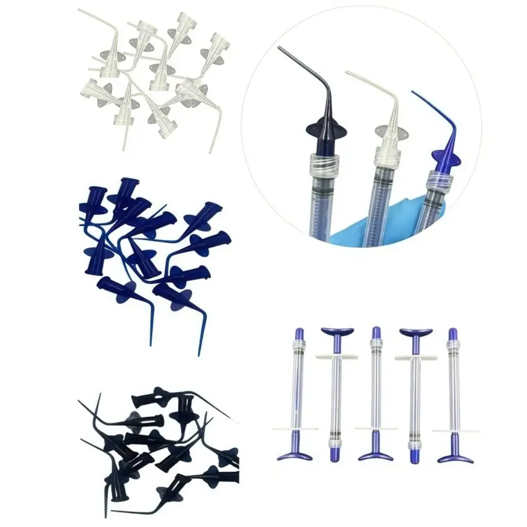 

20/50 шт. одноразовые насадки для шприцев для корневых каналов зубов, пластиковая изогнутая игла, материал, игла для инъекционного орошения для пародонтального использования