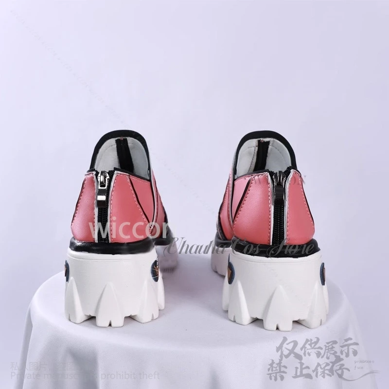 อะนิเมะเกม Genshin Impact คอสเพลย์ Varesa รองเท้าหวาน Y2K รูปแบบ Props สีชมพูกีฬาสวมใส่สําหรับหญิงหญิงฮาโลวีน Cos ที่กําหนดเอง