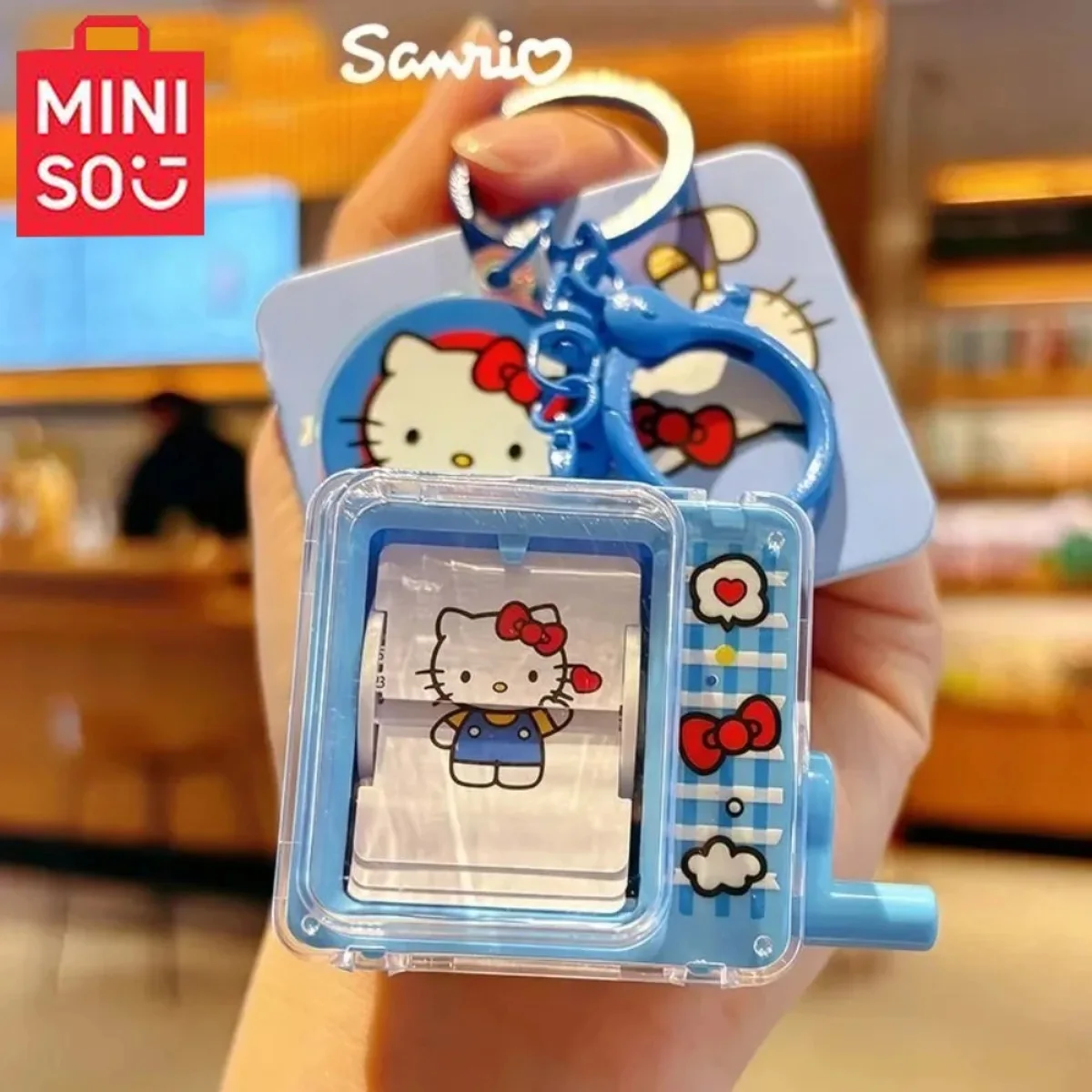 

MINISO Hello Kitty брелок аксессуары автомобильный брелок для ключей брелок изысканный милый девичий кулон в форме сердца подарки на день рождения и праздник