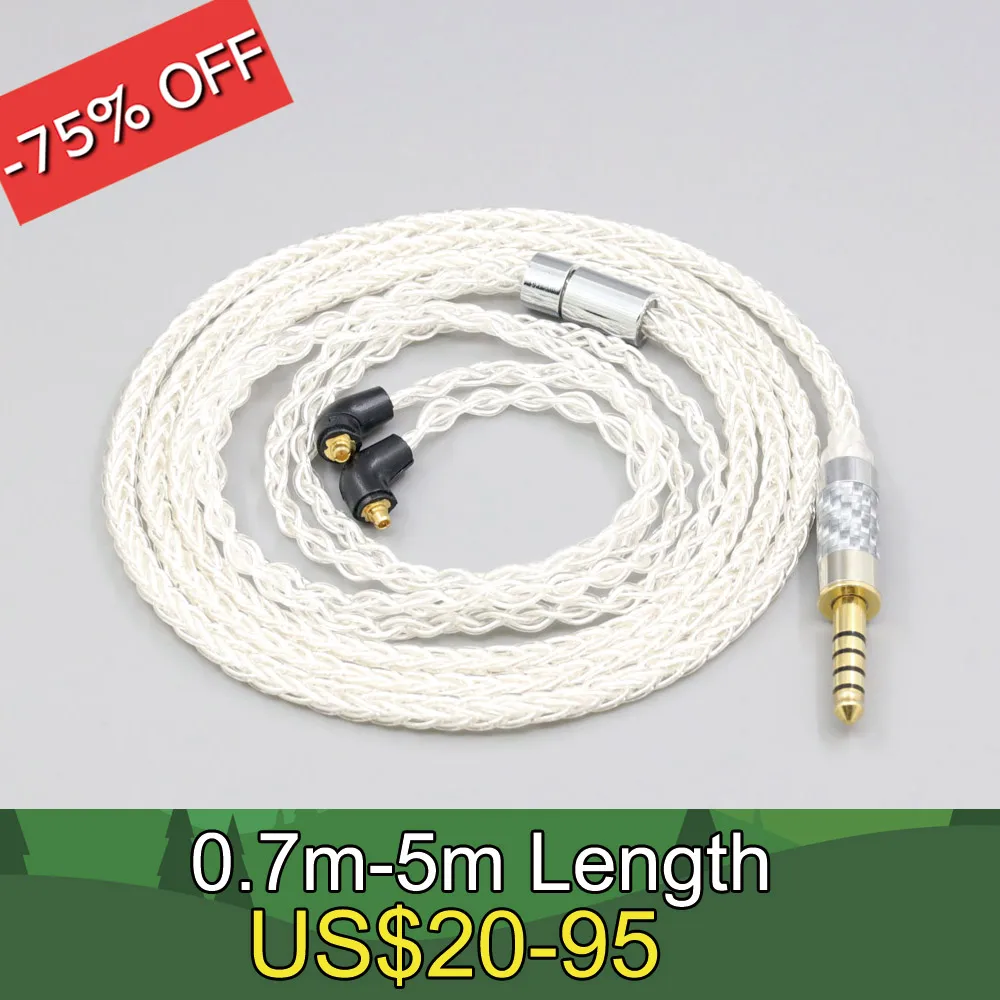 

3.5mm 2.5mm XLR 4.4mm 8 Core Silver Plated OCC Earphone Cable For Etymotic ER4SR ER4XR ER3XR ER3SE ER2XR ER2SE LN006544