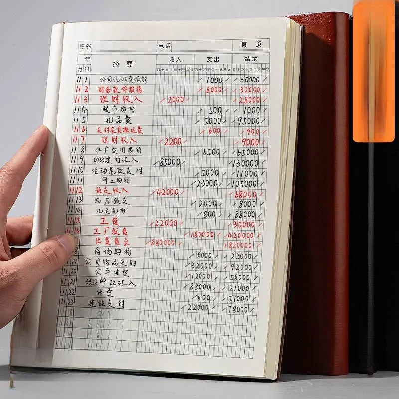 

Коммерческий бухгалтерский ежедневник для учета финансов, журнал учета доходов и расходов компании, книга учета операций.