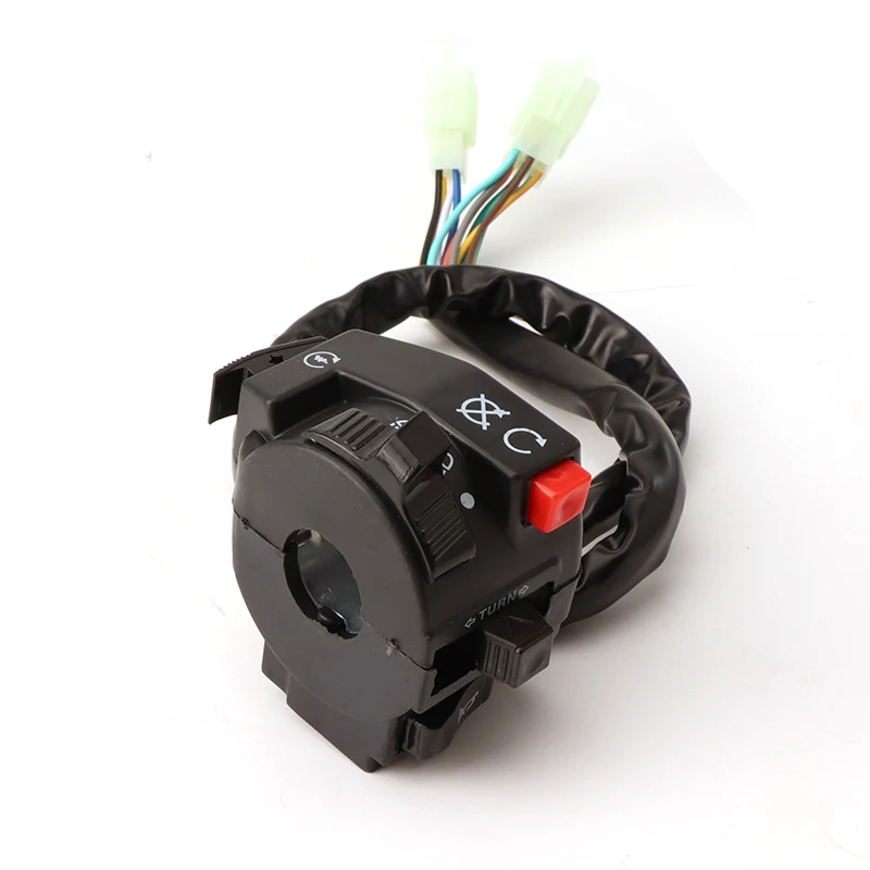 Motorcycle Handlebar Switch Assembly Multi-function Left Turn Signal Horn Start Choke Starter Switch For 7/8