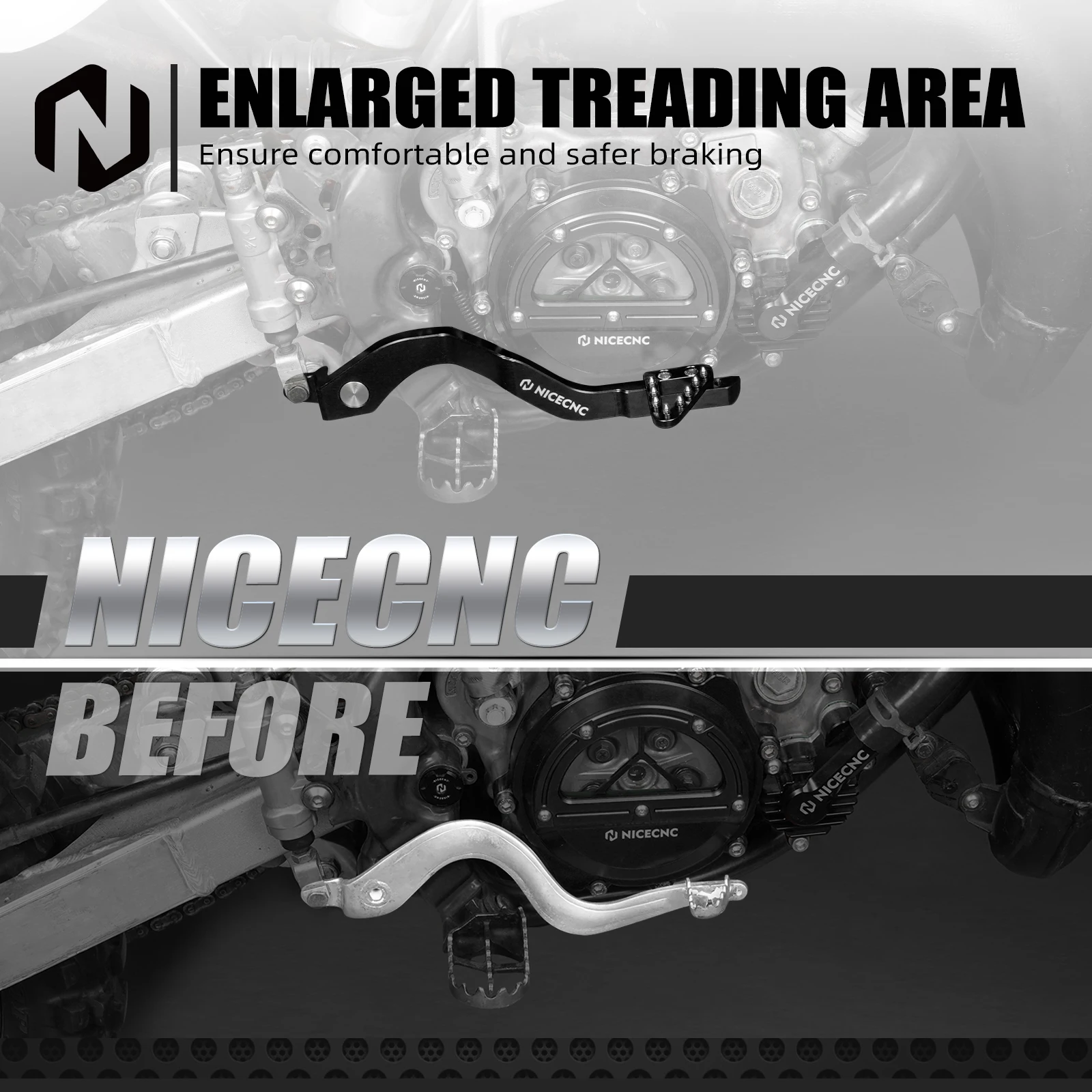 For Yamaha YZ85 YZ 85 2002-2023 2022 2021 NICECNC Motorcycle Adjustable Step Tip Aluminum Rear Brake Pedal Arm Lever Brake Saver - view 5