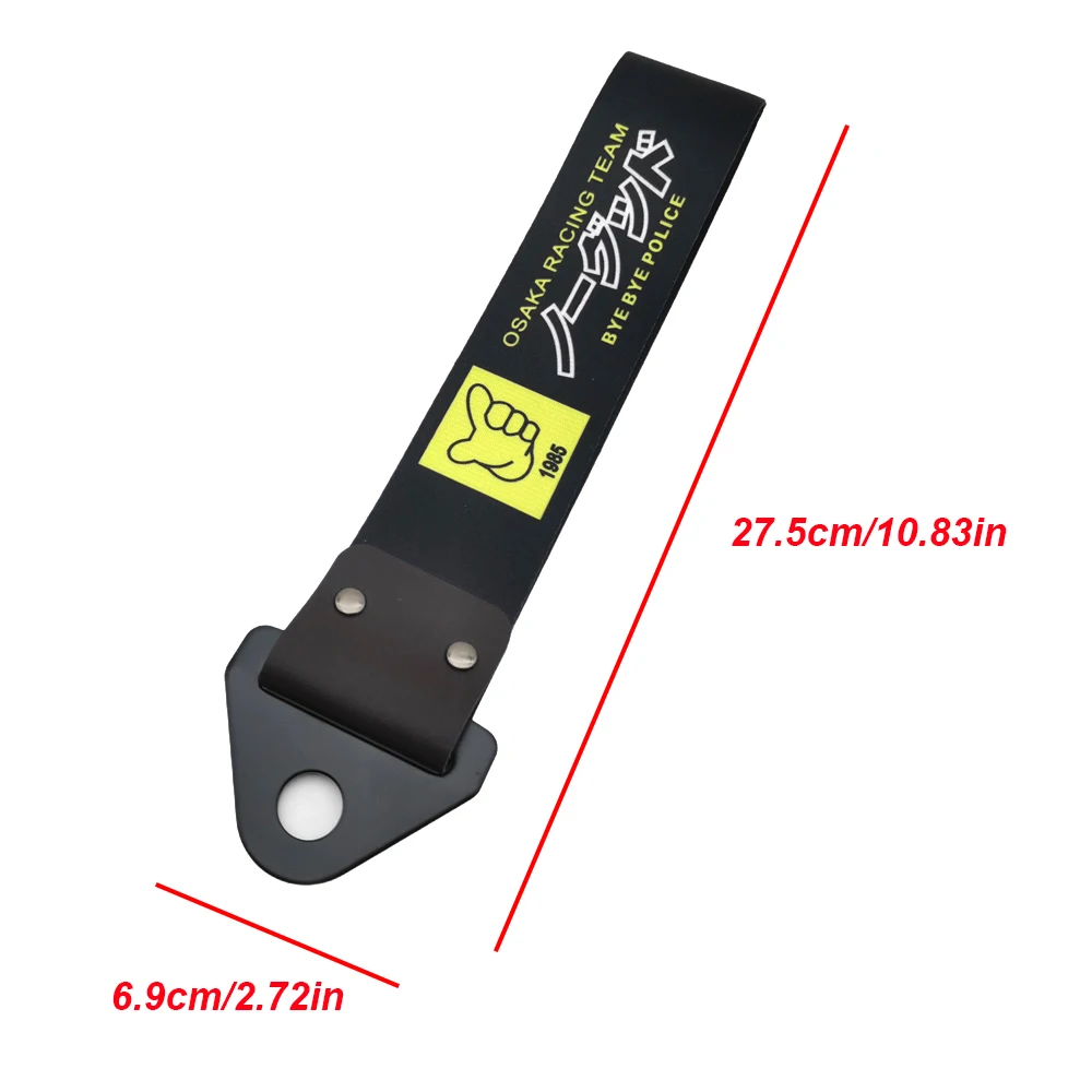 JDM Culture Car Pendant Tow Strap Belt Decorative Tow Rope Ribbon Auto Accessories Trailer Ropes Bumper Towing Strap FOR Red Sun