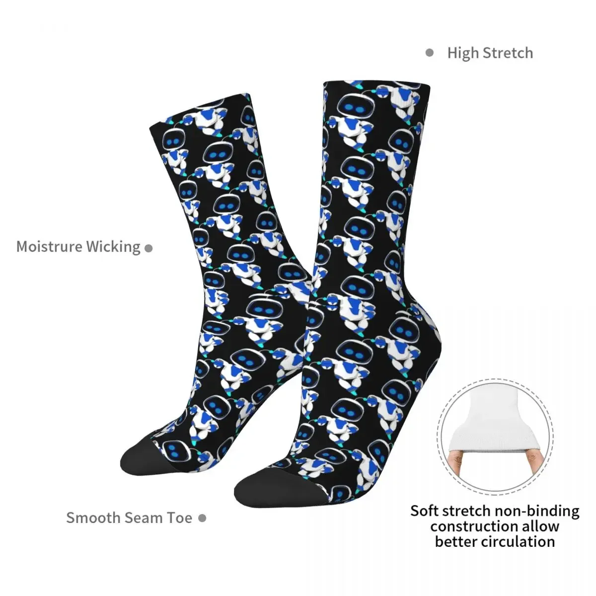 Astrobot Socks Harajuku Sweat Absorbing Stockings All Season Long Socks Accessories for Unisex Birthday Present