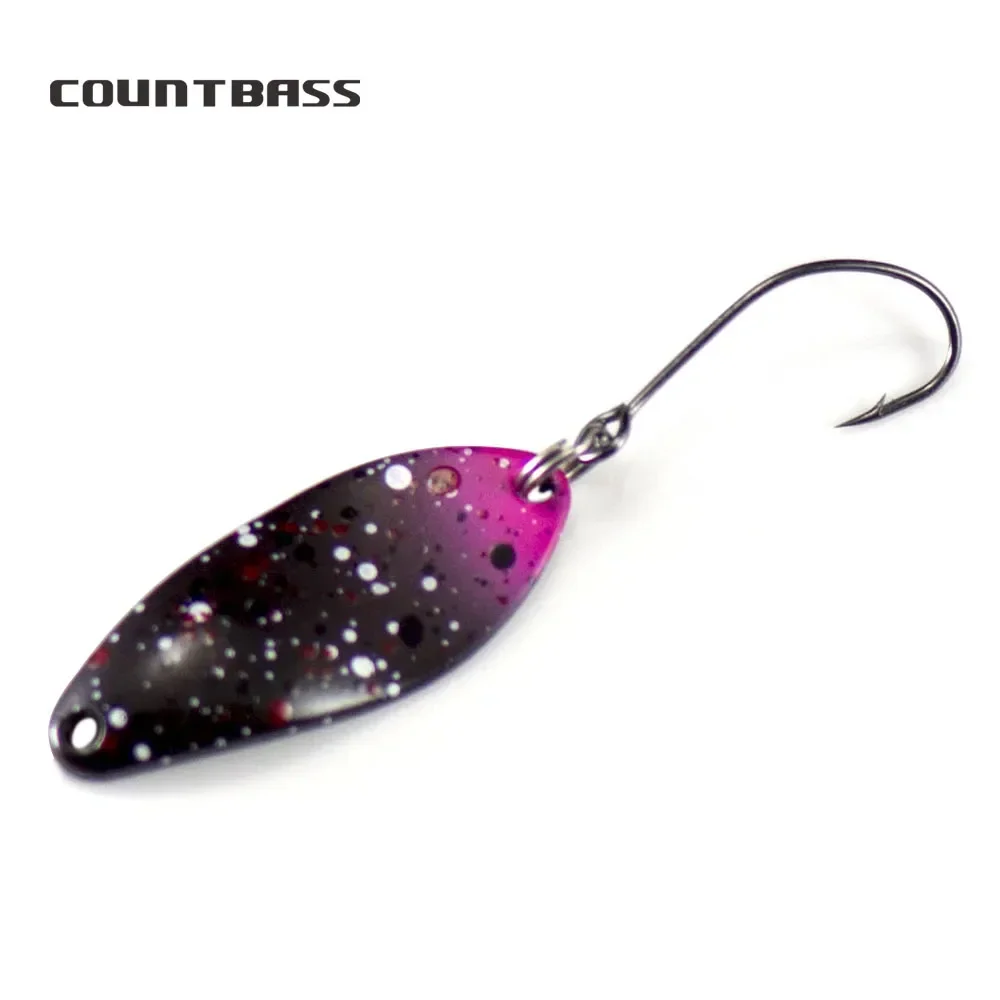 

Countbass Casting Spoon Fishing Lures For Salmon Trout Pike Bass, Metal Brass Fish Bait Size 30.5x12.5mm, 2.8g, 7/64oz