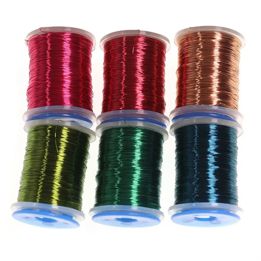 26 yards Fly Tying Copper Wire Fishing Accessories 0.2mm Body Ribbing Nymph Thread Round Small Fly Tying Thread Trout