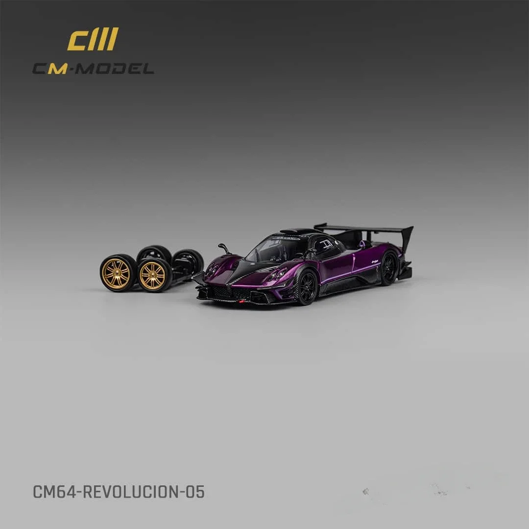 CM MODEL 1:64 Track Version Carbon Purple Diecast Model Car