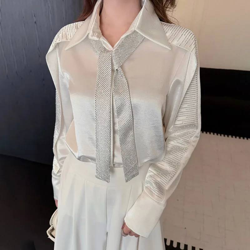 

OL Style Women's Solid Color Loose Casual Long Sleeve Shirts&Blouses Comfortable Fit Button up Top