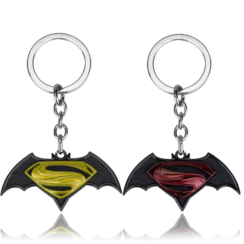 Movie Cosplay Keychain Bat Person Pendant Key Chain for Women Men Fans Jewelry Gift