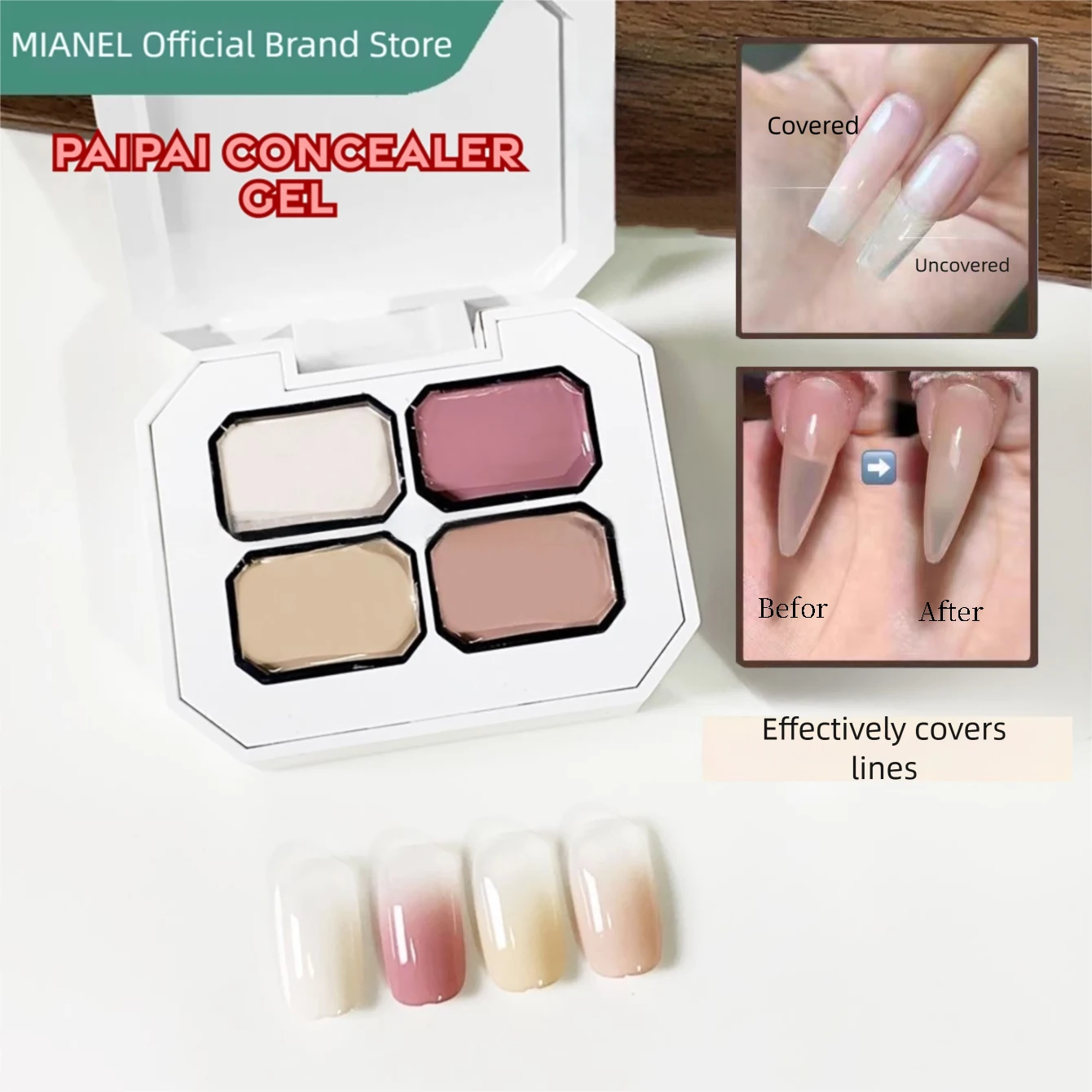 Hautfarbener Nude-Concealer Patting Gel 2026 Neu Exklusiv für Nagelstudios Freihand-Malerei-Gel Blush-Gel Nagellack – Detail 1