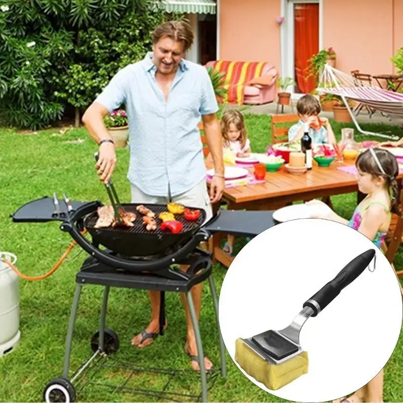 Strong Rustless Barbecue Landscape architect Denial Shed Bristles and Ergonomic Handle for Profound Cleansing Barbecue Plan Y5GB
