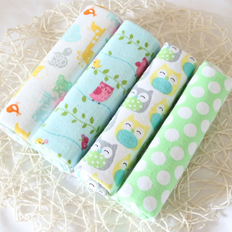 

4 Pcs/lot 100% Muslin Cotton Flannel Baby Swaddles Soft Newborn Blankets Baby Diapers Swaddle Wrap Stroller Cover Bed Play Mat