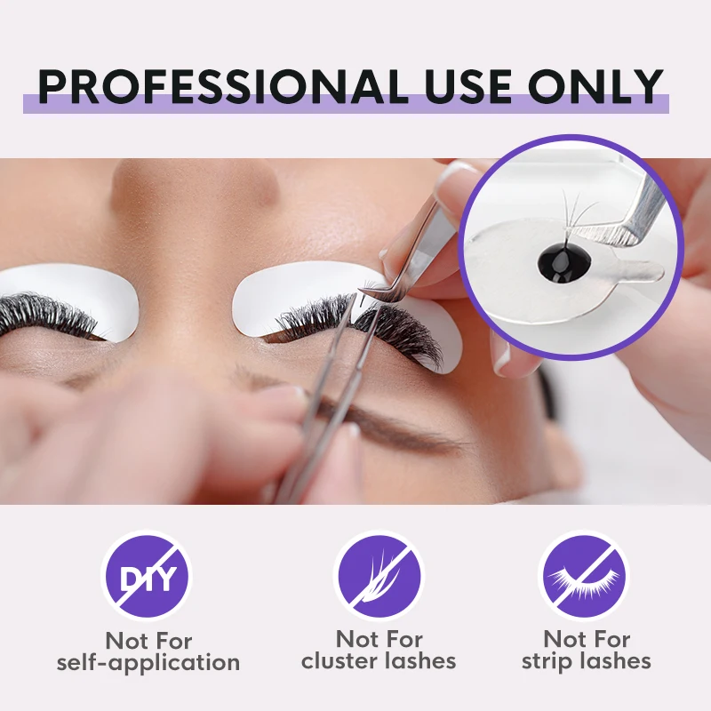 Genielash Fast Drying Eyelash Extension Glue Low Irritation Professional Use Glue for Eyelash Extensions No Hurt Black Adhesives