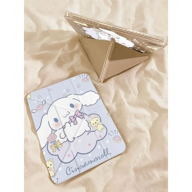 

Cartoon Cinnamoroll Tablet Cases For Samsung Tab S9 S10 FE S11 11 Inch A8 10.5 A9 Plus A11 3 + Y Fold Acrylic Protective Cover
