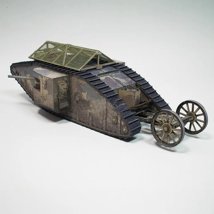 

1:35 Scale British Mark I Male Tank Paper Model, DIY Historical Military Vehicle Kit for Tanks World Diorama Building Hobbyists