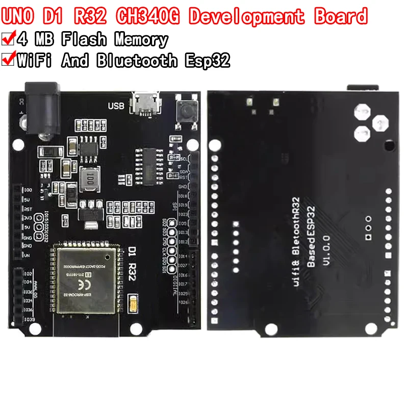 For Wemos D1 ESP32 ESP-32 WiFi Bluetooth 4MB Flash UNO D1 R32 Board Module CH340 CH340G Development Board For Arduino