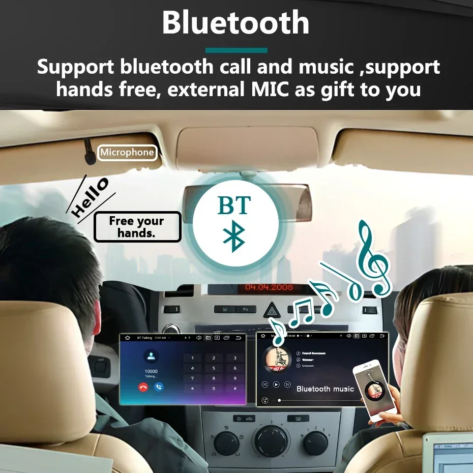 8-Kern Android 15 Kabelloses CarPlay Autoradio Stereo für Toyota Avensis T25 2002-2008 Autoradio 7'' Multimedia-Bildschirm-Player 2 DIN – Detail 9