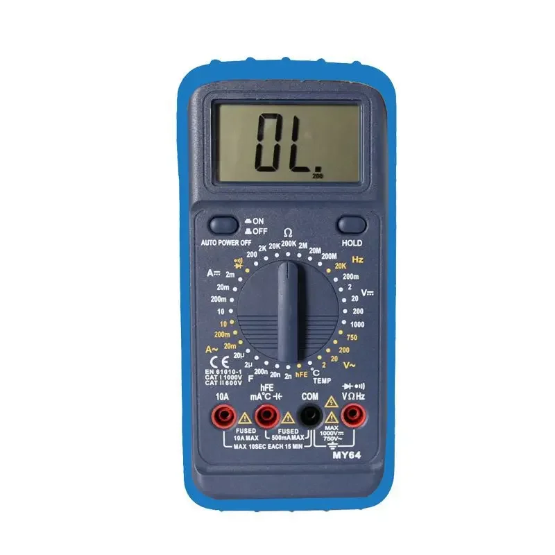 Digital multimeter MY64 frequency measuring temperature capacitor anti burning double fuse