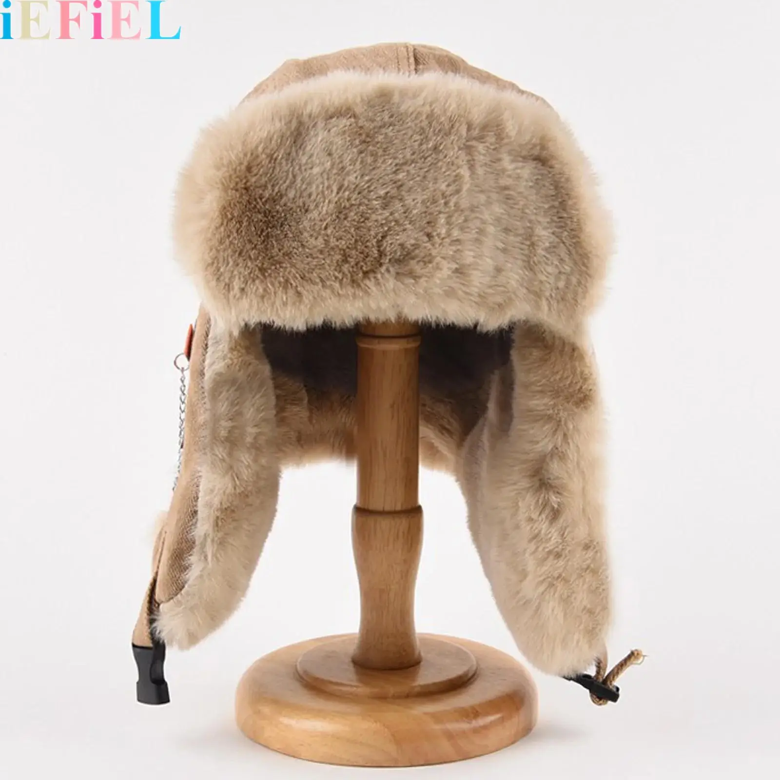 

1Pcs Warm Hat with Windproof Ear Flaps Women Men Faux Fur Bomber Hat Thermal Aviator Cap for Skiing Hunting Outdoor