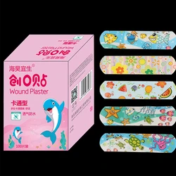 100pcs Cartoon Animal Pattern Waterproof Hemostasis Kids Band Aid Stickers Adhesive Bandage Wound Strips Plasters For Children